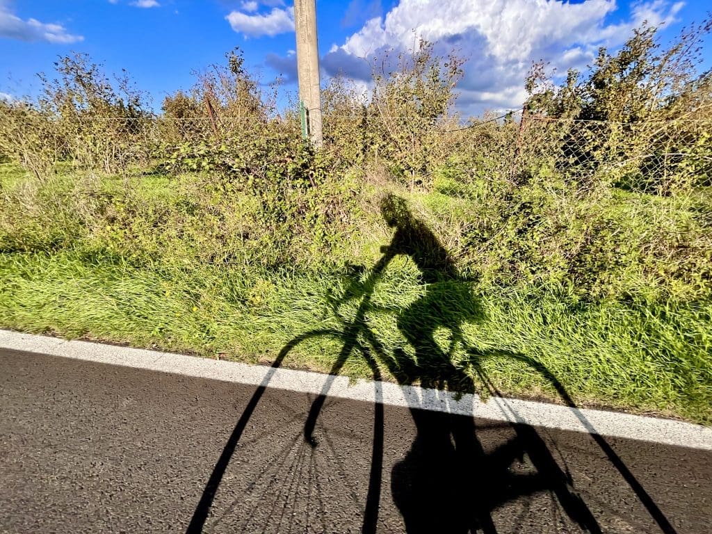 Skygge av sykkeltur